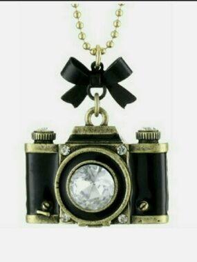Betsy Johnson Camera Necklace